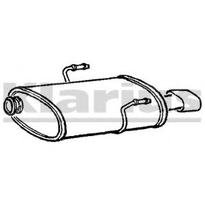 Глушитель выхлопных газов конечный KLARIUS PG531Q