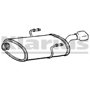 Глушитель выхлопных газов конечный KLARIUS PG782X