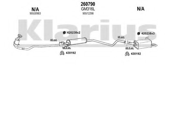 Система выпуска ОГ KLARIUS 391016E2