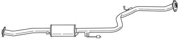 Средний глушитель выхлопных газов MTS 51140
