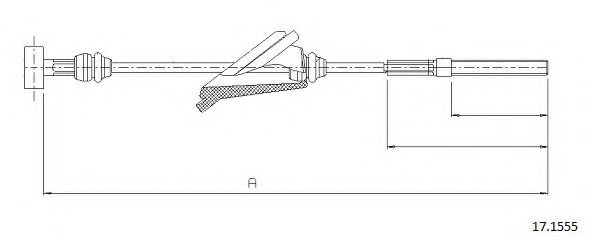 Трос, стояночная тормозная система CABOR 17.1555