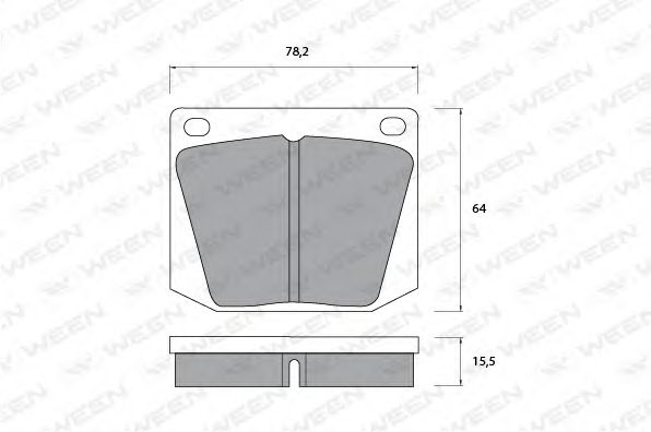 Комплект тормозных колодок, дисковый тормоз WEEN 151-1081