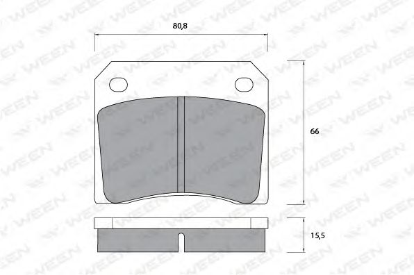 Комплект тормозных колодок, дисковый тормоз WEEN 151-1085