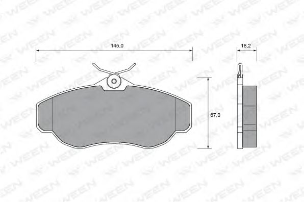 Комплект тормозных колодок, дисковый тормоз WEEN 151-1679