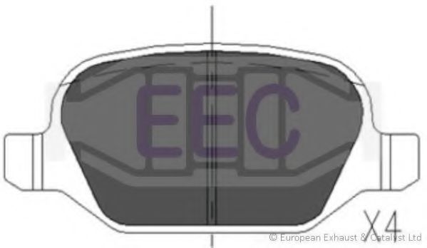 Комплект тормозных колодок, дисковый тормоз EEC BRP1209