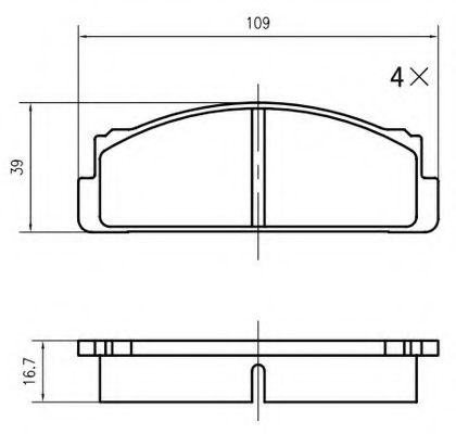 Комплект тормозных колодок, дисковый тормоз VEMA K614401