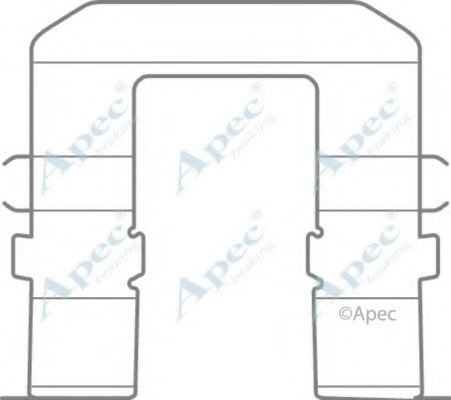 Комплектующие, тормозные колодки APEC braking KIT1093