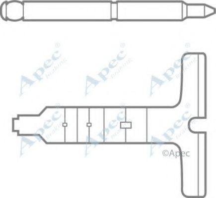 Комплектующие, тормозные колодки APEC braking KIT1097