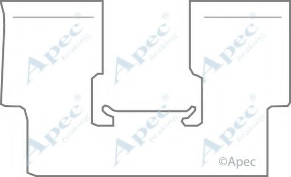 Комплектующие, тормозные колодки APEC braking KIT1168