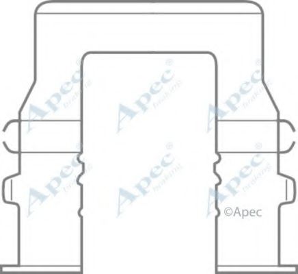 Комплектующие, тормозные колодки APEC braking KIT526