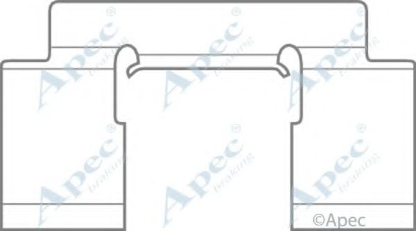 Комплектующие, тормозные колодки APEC braking KIT577