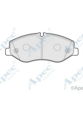 Комплект тормозных колодок, дисковый тормоз APEC braking PAD2051