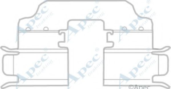 Комплектующие, тормозные колодки APEC braking KIT1157