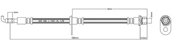 Тормозной шланг MOTAQUIP VBH1169