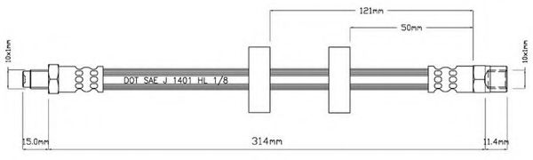 Тормозной шланг MOTAQUIP VBH387