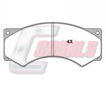 Комплект тормозных колодок, дисковый тормоз CASALS BKM376