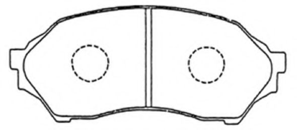 Комплект тормозных колодок, дисковый тормоз ASVA AKD-5425