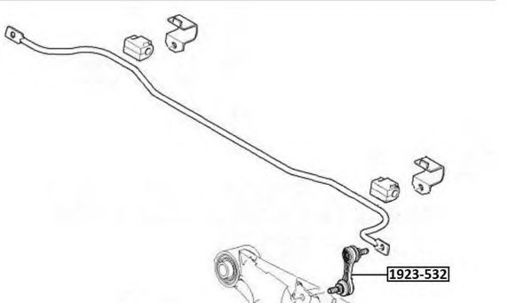 Тяга / стойка, стабилизатор ASVA 1923-532