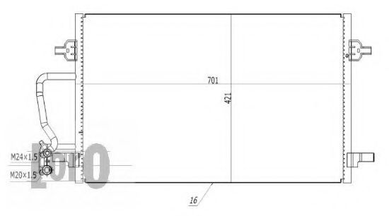 Конденсатор, кондиционер LORO 003-016-0018