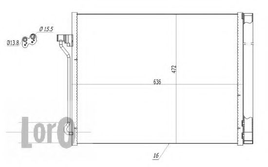 Конденсатор, кондиционер LORO 004-016-0010