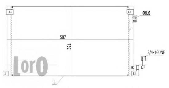 Конденсатор, кондиционер LORO 009-016-0023