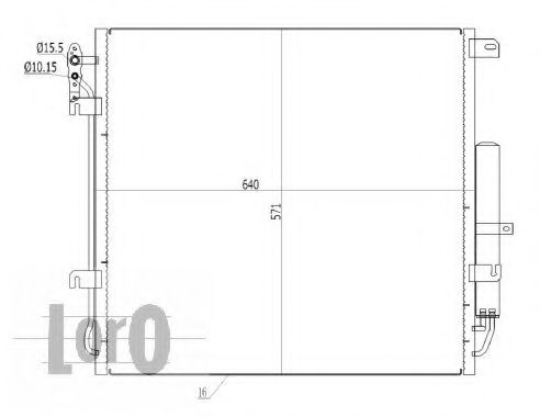 Конденсатор, кондиционер LORO 027-016-0006