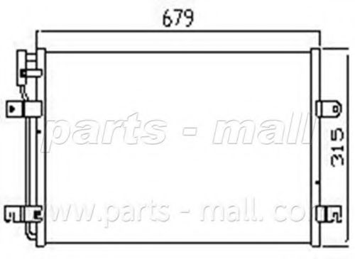 Конденсатор, кондиционер PARTS-MALL PXNCX-080T