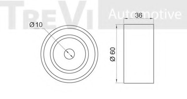 Паразитный / Ведущий ролик, зубчатый ремень BERTOLOTTI 18050
