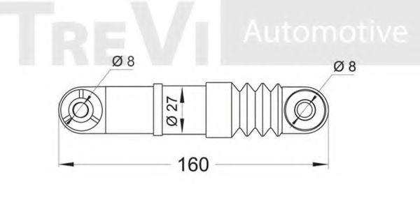 Амортизатор, поликлиновой ремень TREVI AUTOMOTIVE TA1686