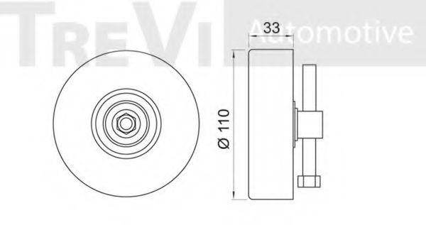 Натяжной ролик, поликлиновой  ремень TREVI AUTOMOTIVE A1409
