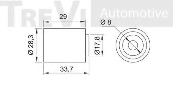 Паразитный / Ведущий ролик, зубчатый ремень FEBI BILSTEIN 27228