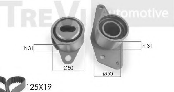 Комплект ремня ГРМ TREVI AUTOMOTIVE KD1008