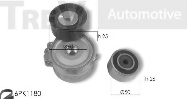 Поликлиновой ременный комплект TREVI AUTOMOTIVE KA1059