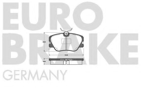 Комплект тормозных колодок, дисковый тормоз EUROBRAKE 5502223308