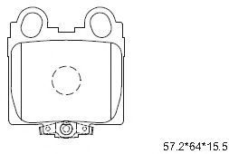 Комплект тормозных колодок, дисковый тормоз ASIMCO KD2722