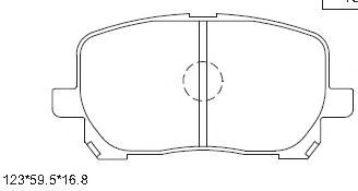 Комплект тормозных колодок, дисковый тормоз ASIMCO KD2770