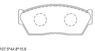 Комплект тормозных колодок, дисковый тормоз ASIMCO KD3747