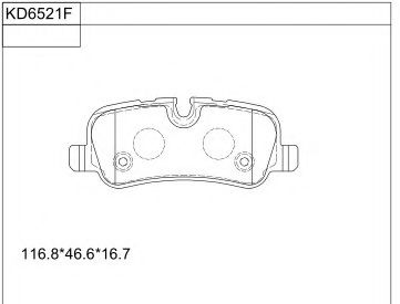 Комплект тормозных колодок, дисковый тормоз ASIMCO KD6521F