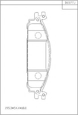 Комплект тормозных колодок, дисковый тормоз ASIMCO KD6577