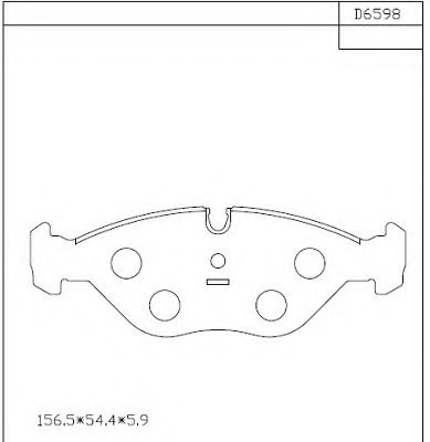 Комплект тормозных колодок, дисковый тормоз ASIMCO KD6598