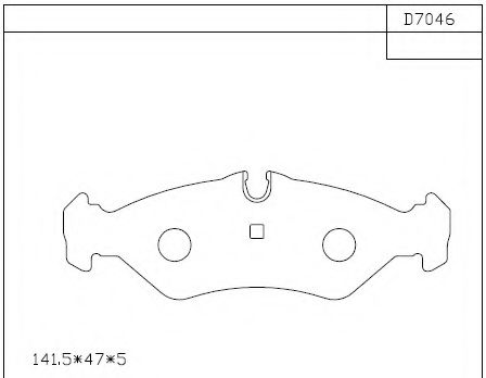Комплект тормозных колодок, дисковый тормоз ASIMCO KD7046