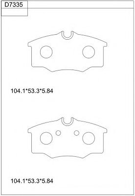 Комплект тормозных колодок, дисковый тормоз ASIMCO KD7335