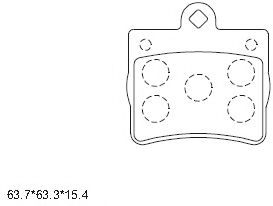 Комплект тормозных колодок, дисковый тормоз ASIMCO KD7573
