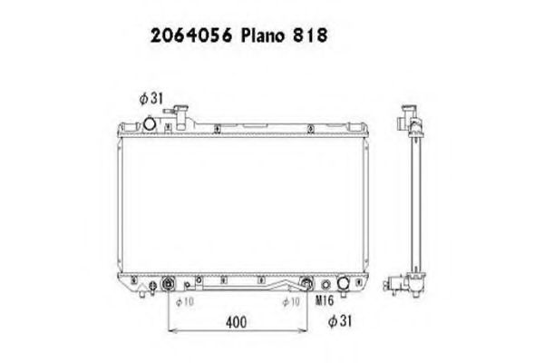 Радиатор, охлаждение двигателя NISSENS 64630
