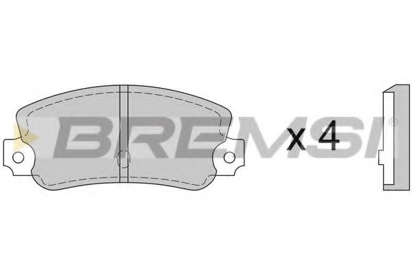 Комплект тормозных колодок, дисковый тормоз BREMSI BP2074