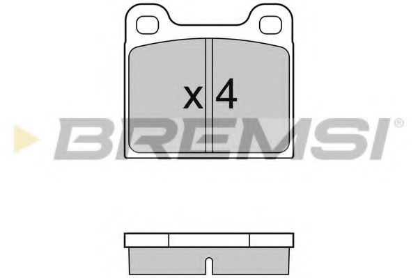 Комплект тормозных колодок, дисковый тормоз BREMSI BP2096