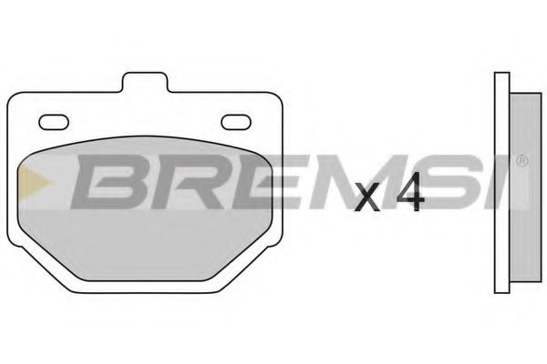 Комплект тормозных колодок, дисковый тормоз BREMSI BP2174