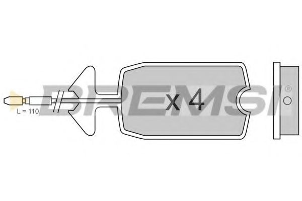 Комплект тормозных колодок, дисковый тормоз BREMSI BP2195