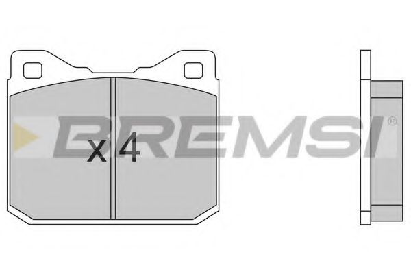 Комплект тормозных колодок, дисковый тормоз BREMSI BP2197