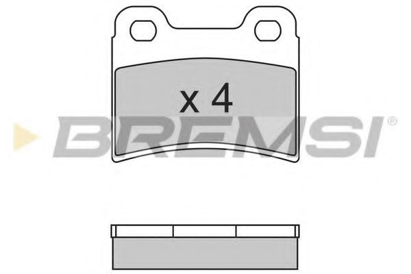 Комплект тормозных колодок, дисковый тормоз BREMSI BP2630